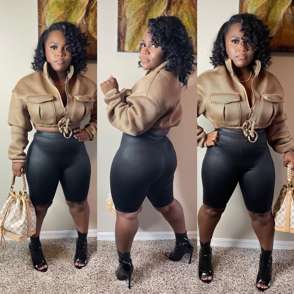 Tan Cropped Jacket
